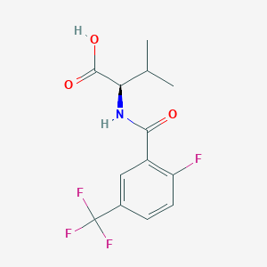 molecular formula C13H13F4NO3 B1470573 (R)-2-(2-Fluoro-5-(trifluoromethyl)benzamido)-3-methylbutanoic acid CAS No. 1608971-51-2