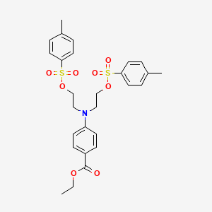 Ethyl 4-[bis(2-{[(4-methylphenyl)sulfonyl]oxy}ethyl)amino]benzoate