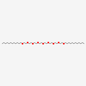 molecular formula C40H82O9 B14705747 1-[2-[2-[2-[2-[2-[2-[2-(2-Dodecoxyethoxy)ethoxy]ethoxy]ethoxy]ethoxy]ethoxy]ethoxy]ethoxy]dodecane CAS No. 22732-77-0