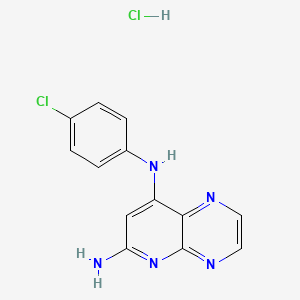 8-N-(4-chlorophenyl)pyrido[2,3-b]pyrazine-6,8-diamine;hydrochloride