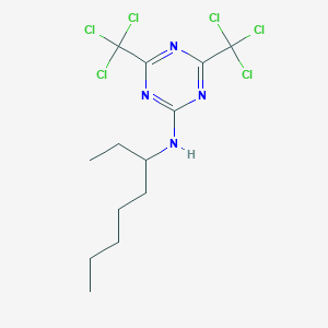 N-octan-3-yl-4,6-bis(trichloromethyl)-1,3,5-triazin-2-amine