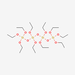 molecular formula C20H50O13Si4 B14705756 Diethoxysilanediyl pentaethyl triethoxysilyl bisorthosilicate CAS No. 13331-84-5