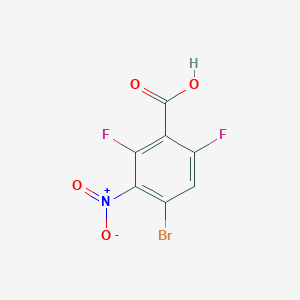 molecular formula C7H2BrF2NO4 B1470576 4-Bromo-2,6-difluoro-3-nitrobenzoic acid CAS No. 1541923-72-1
