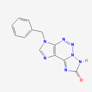 molecular formula C12H9N7O B14705762 3-Benzyl-3h-imidazo[4,5-e][1,2,4]triazolo[1,5-c][1,2,3]triazin-8(7h)-one CAS No. 13976-25-5