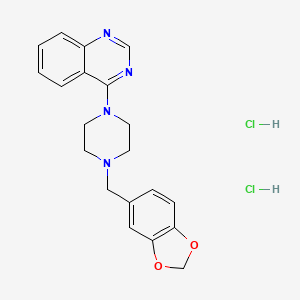 Quinazoline, 4-(4-piperonyl-1-piperazinyl)-, dihydrochloride, hydrate