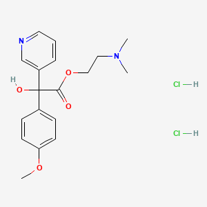 3-Pyridineglycolic acid, alpha-(p-methoxyphenyl)-, 2-(dimethylamino)ethyl ester, dihydrochloride