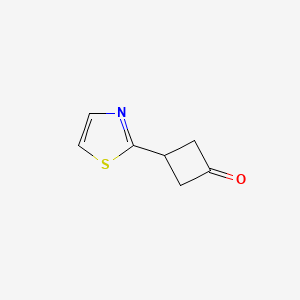 molecular formula C7H7NOS B1470583 3-(Thiazol-2-yl)cyclobutan-1-one CAS No. 1512594-97-6