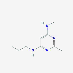 molecular formula C9H16N4 B1470590 N4,2-dimethyl-N6-propylpyrimidine-4,6-diamine CAS No. 1518161-62-0