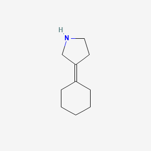 molecular formula C10H17N B1470591 3-Cyclohexylidenepyrrolidine CAS No. 1519111-23-9