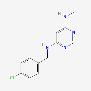 molecular formula C12H13ClN4 B1470593 N4-(4-chlorobenzyl)-N6-methylpyrimidine-4,6-diamine CAS No. 1499477-85-8