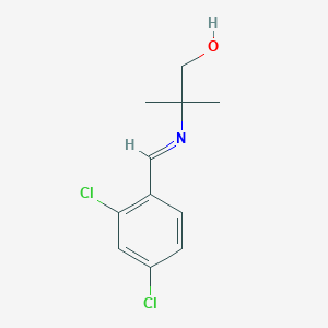 2-[(2,4-Dichlorophenyl)methylideneamino]-2-methylpropan-1-ol