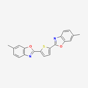 molecular formula C20H14N2O2S B14705957 2,2'-(Thiene-2,5-diyl)bis(6-methyl-1,3-benzoxazole) CAS No. 14016-23-0