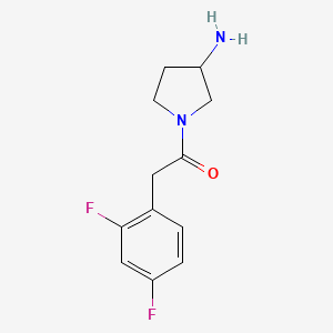 1-(3-Aminopyrrolidin-1-yl)-2-(2,4-difluorophenyl)ethan-1-one