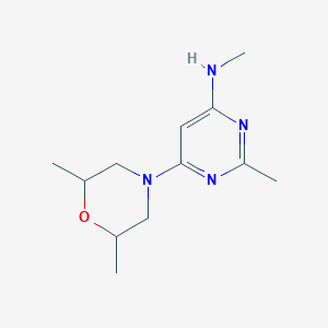 molecular formula C12H20N4O B1470600 6-(2,6-dimethylmorpholino)-N,2-dimethylpyrimidin-4-amine CAS No. 1524172-44-8