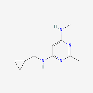 molecular formula C10H16N4 B1470601 N4-(cyclopropylmethyl)-N6,2-dimethylpyrimidine-4,6-diamine CAS No. 1532202-62-2