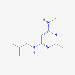 molecular formula C10H18N4 B1470602 N4-isobutyl-N6,2-dimethylpyrimidine-4,6-diamine CAS No. 1542642-61-4