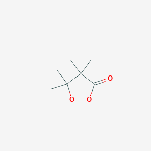 molecular formula C7H12O3 B14706022 1,2-Dioxolan-3-one, 4,4,5,5-tetramethyl- CAS No. 23438-10-0