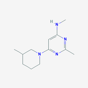 molecular formula C12H20N4 B1470603 N,2-dimethyl-6-(3-methylpiperidin-1-yl)pyrimidin-4-amine CAS No. 136346-63-9