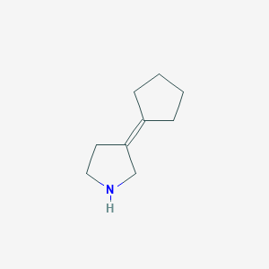 molecular formula C9H15N B1470604 3-Cyclopentylidenepyrrolidine CAS No. 1535332-24-1