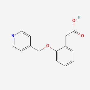 molecular formula C14H13NO3 B1470605 2-(2-(Pyridin-4-ylmethoxy)phenyl)acetic acid CAS No. 1521945-79-8