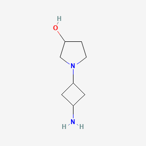 molecular formula C8H16N2O B1470606 1-(3-Aminocyclobutyl)-3-pyrrolidinol CAS No. 1523096-35-6