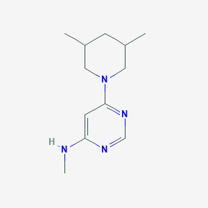 molecular formula C12H20N4 B1470607 6-(3,5-dimethylpiperidin-1-yl)-N-methylpyrimidin-4-amine CAS No. 1514292-25-1