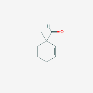 molecular formula C8H12O B14706071 1-Methylcyclohex-2-ene-1-carbaldehyde CAS No. 22911-31-5