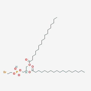 molecular formula C41H80BrO8P B14706077 3-{[(2-Bromoethoxy)(hydroxy)phosphoryl]oxy}-2-(octadecanoyloxy)propyl octadecanoate CAS No. 18498-22-1