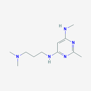 molecular formula C11H21N5 B1470608 N4-(3-(dimethylamino)propyl)-N6,2-dimethylpyrimidine-4,6-diamine CAS No. 1518974-96-3