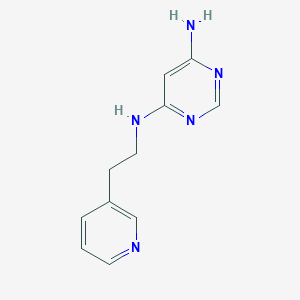 molecular formula C11H13N5 B1470612 N4-(2-(pyridin-3-yl)ethyl)pyrimidine-4,6-diamine CAS No. 1522657-26-6
