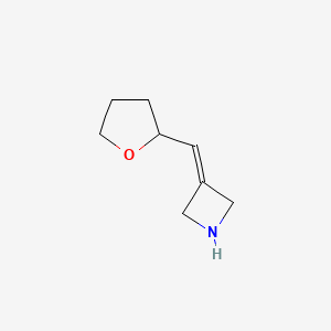 molecular formula C8H13NO B1470613 3-(Oxolan-2-ylmethylidene)azetidine CAS No. 1508082-04-9