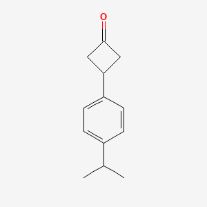 molecular formula C13H16O B1470616 3-[4-(Propan-2-yl)phenyl]cyclobutan-1-one CAS No. 1535999-04-2