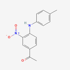 molecular formula C15H14N2O3 B14706169 1-[4-(4-Methylanilino)-3-nitrophenyl]ethan-1-one CAS No. 13615-24-2