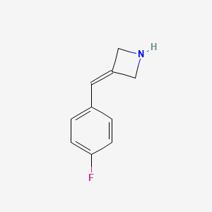 molecular formula C10H10FN B1470617 3-[(4-Fluorophenyl)methylidene]azetidine CAS No. 1502038-83-6