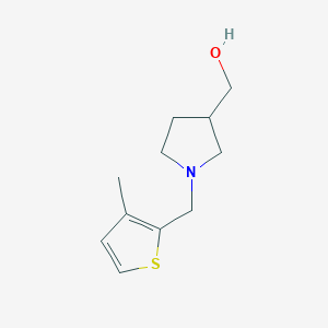 molecular formula C11H17NOS B1470619 {1-[(3-Methylthiophen-2-yl)methyl]pyrrolidin-3-yl}methanol CAS No. 1542036-78-1