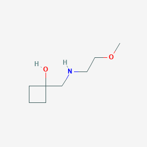 molecular formula C8H17NO2 B1470620 1-{[(2-Methoxyethyl)amino]methyl}cyclobutan-1-ol CAS No. 1520294-35-2