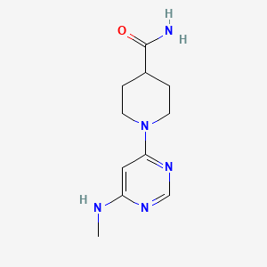 molecular formula C11H17N5O B1470622 1-(6-(Methylamino)pyrimidin-4-yl)piperidine-4-carboxamide CAS No. 1501822-24-7