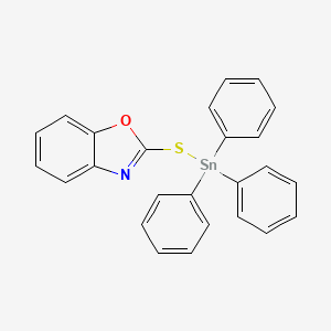 molecular formula C25H19NOSSn B14706227 2-[(Triphenylstannyl)sulfanyl]-1,3-benzoxazole CAS No. 18696-04-3