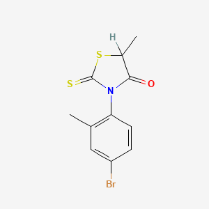 molecular formula C11H10BrNOS2 B14706237 3-(4-Bromo-o-tolyl)-5-methylrhodanine CAS No. 23517-63-7