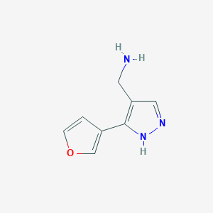 molecular formula C8H9N3O B1470628 (3-(furan-3-yl)-1H-pyrazol-4-yl)methanamine CAS No. 1519231-17-4
