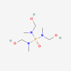 molecular formula C6H18N3O4P B14706292 Phosphoric triamide, N,N',N''-trimethyl-N,N',N''-tris(hydroxymethyl)- CAS No. 19855-78-8