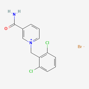 molecular formula C13H11BrCl2N2O B14706322 3-Carbamoyl-1-[(2,6-dichlorophenyl)methyl]pyridin-1-ium bromide CAS No. 13474-15-2