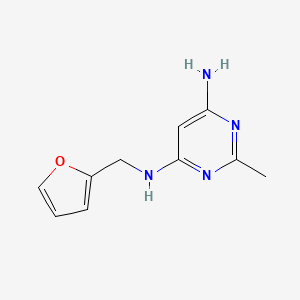 molecular formula C10H12N4O B1470633 N4-(furan-2-ylmethyl)-2-methylpyrimidine-4,6-diamine CAS No. 1521833-60-2