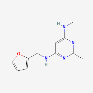molecular formula C11H14N4O B1470634 N4-(furan-2-ylmethyl)-N6,2-dimethylpyrimidine-4,6-diamine CAS No. 1506534-33-3