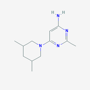 molecular formula C12H20N4 B1470635 6-(3,5-Dimethylpiperidin-1-yl)-2-methylpyrimidin-4-amine CAS No. 1536884-56-6