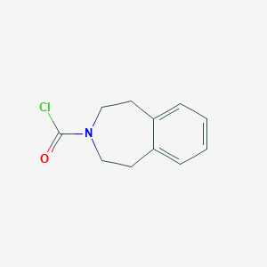 molecular formula C11H12ClNO B14706362 1,2,4,5-Tetrahydro-3H-3-benzazepine-3-carbonyl chloride CAS No. 21856-18-8