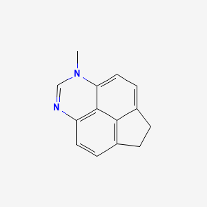 molecular formula C14H12N2 B14706369 1H-Cyclopenta(gh)perimidine, 6,7-dihydro-1-methyl- CAS No. 18969-93-2