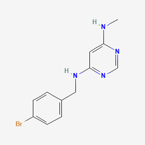 molecular formula C12H13BrN4 B1470637 N4-(4-bromobenzyl)-N6-methylpyrimidine-4,6-diamine CAS No. 1520977-46-1