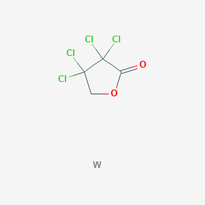 molecular formula C4H2Cl4O2W B14706379 3,3,4,4-Tetrachlorooxolan-2-one;tungsten CAS No. 18131-84-5