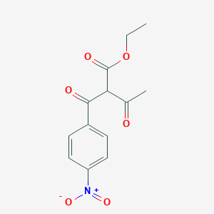 molecular formula C13H13NO6 B14706384 Ethyl 2-(4-nitrobenzoyl)-3-oxobutanoate CAS No. 13557-37-4